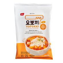 Рисовые палочки Токпокки Yopokki с сыром, 240 г, 3 шт