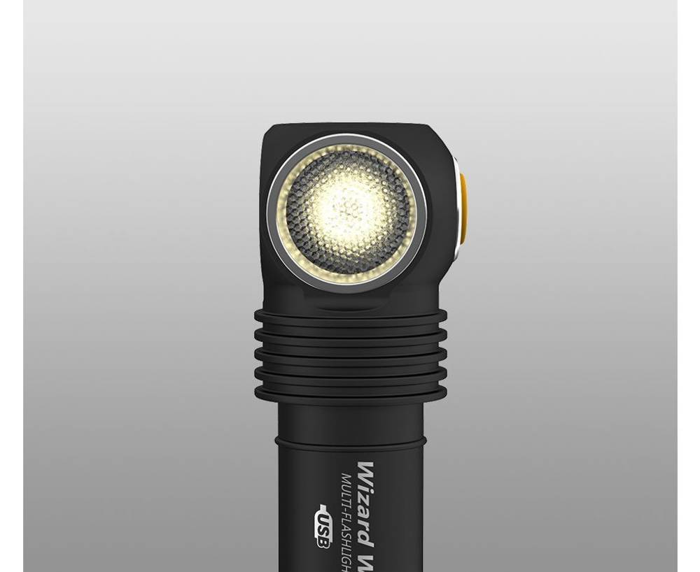 Фонарь налобный Armytek Wizard WR Magnet USB + 18650 / Белый и красный свет / 1300 лм и 320 лм