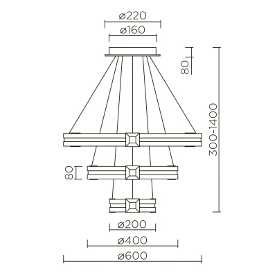 Подвесной светильник LED4U L77085-3