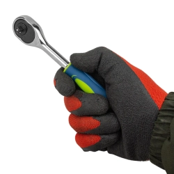 Трещотка реверсивная с резиновой ручкой 1/4''(L-150мм, 24зуб) FORSandTUNE FORSandTUNE-80222