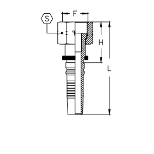 Фитинг DN 20 ORFS (Г) 1.3/16 Interlock