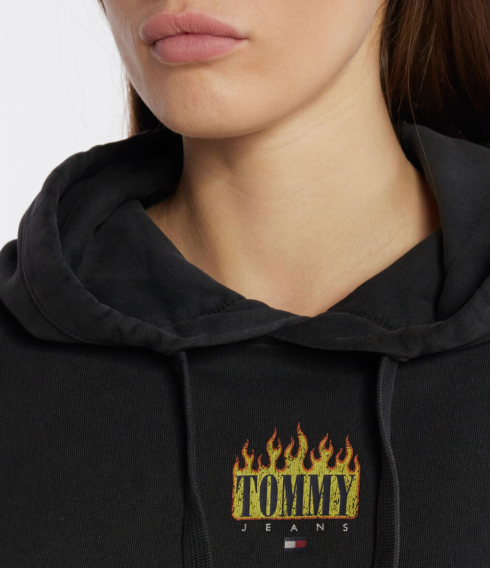 Худи VINTAGE FLAME HOODIE Tommy Jeans - черный(DW0DW16417)