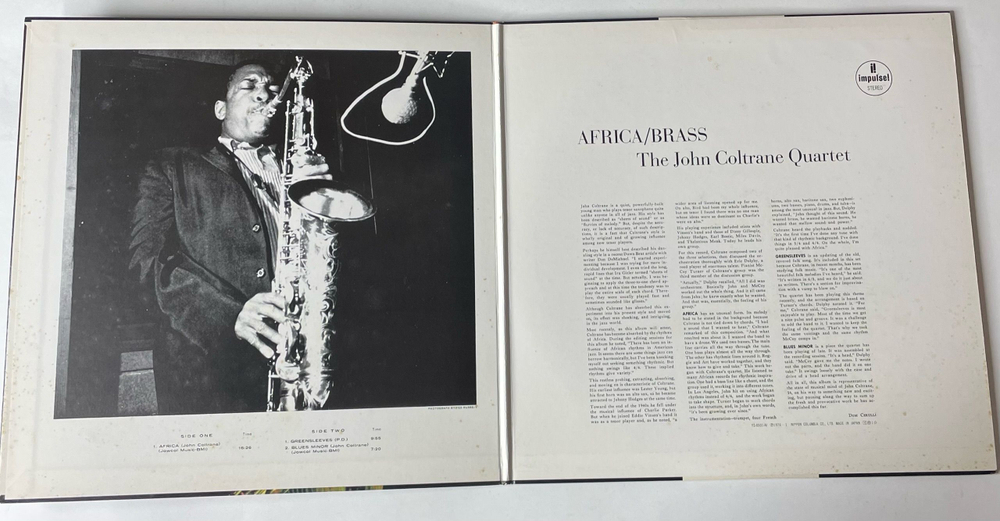 Винтажная виниловая пластинка LP The John Coltrane Quartet Africa Brass (Япония 1976) (Без Оби)