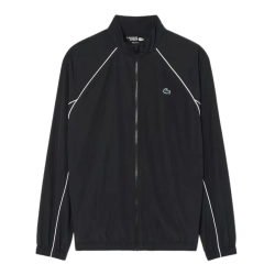 Мужская теннисная куртка Lacoste Sport Water-Repellent Trim Accent Track - black/white