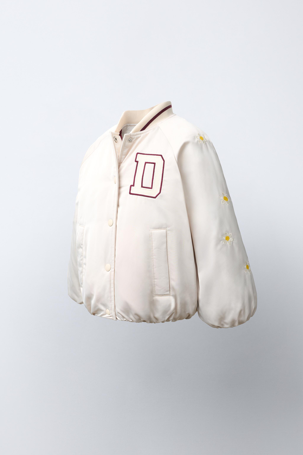 ZARA БОМБЕР С ВЫШИВКОЙ DAISY © DISNEY, ЭКРЮ