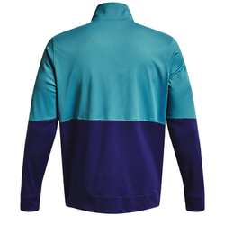 Мужская теннисная кофта Under Armour Men's UA Pique Track Jacket - glacier blue/sonar blue
