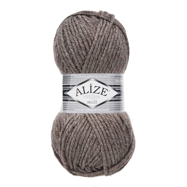 Пряжа Alize (Ализе) Superlana Maxi / уп.5 мот. по 100 г, 100м, 240 кофе с молоком, меланж A