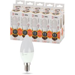 Лампа светодиодная ЭРА STD LED B35-11W-827-E14 11Вт свеча теплый белый свет Е14 | Лампы cветодиодные Свеча (B/C)
