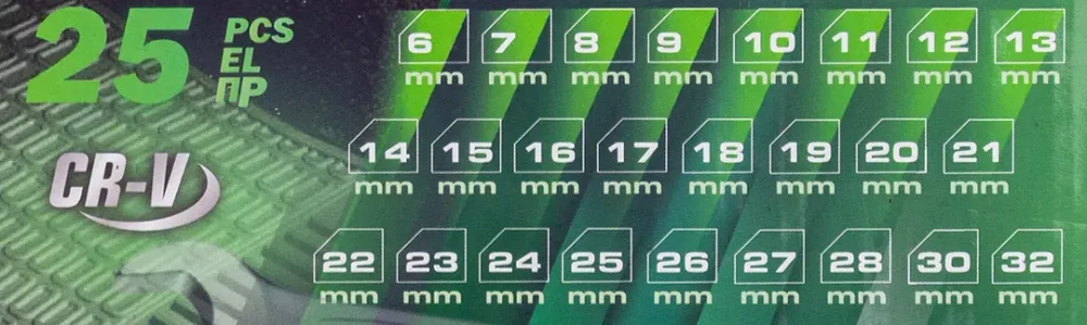 Набор ключей комбинированных 25пр. 6-28,30,32мм RockFORCE RF-5261P Premium