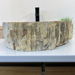 Раковина из окаменелого дерева OD-66915 53x45x15 из натурального камня