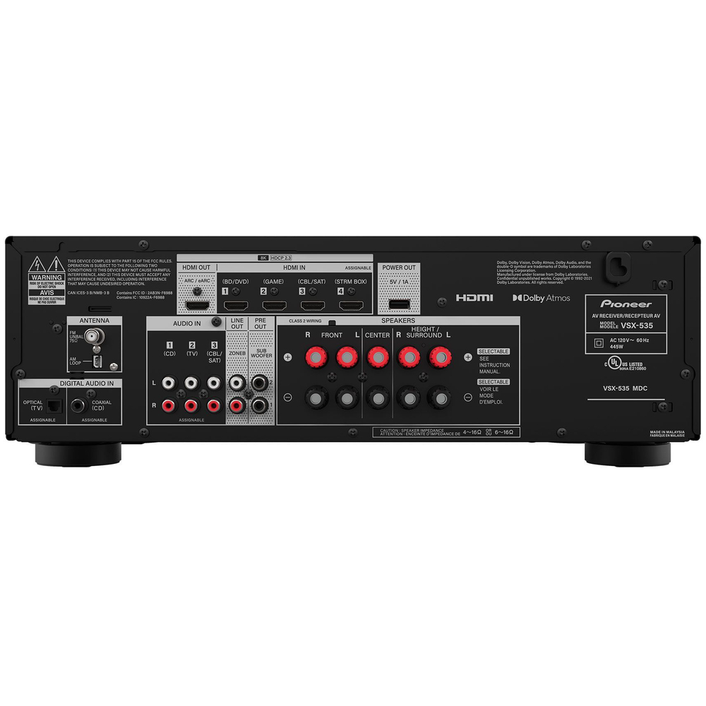 AV ресивер Pioneer VSX-535 Black