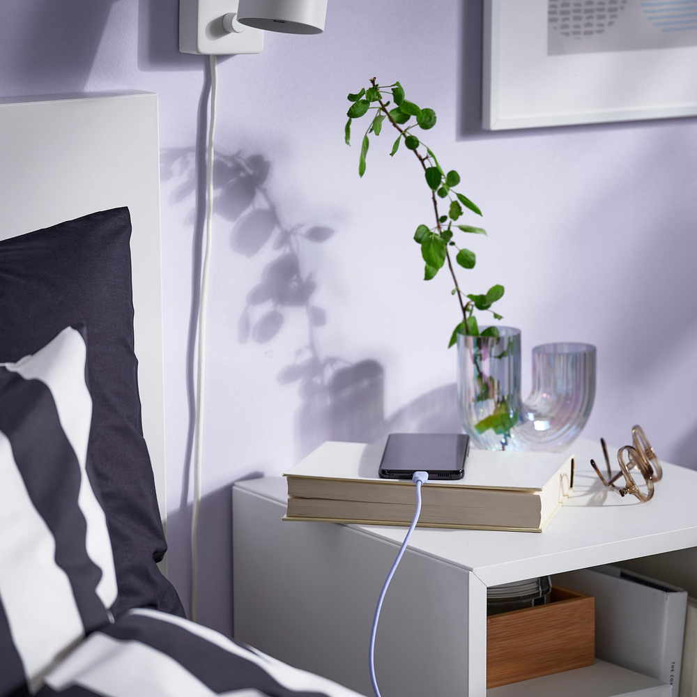 IKEA SITTBRUNN  (ИКЕА СИТТБРУНН)  -  Кабель USB-A/USB-C - сиреневый 1.0 м