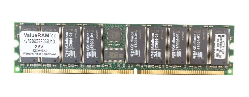 Оперативная память Kingston DDR266 1Gb REG ECC PC2100 KVR266X72RC25/1GD