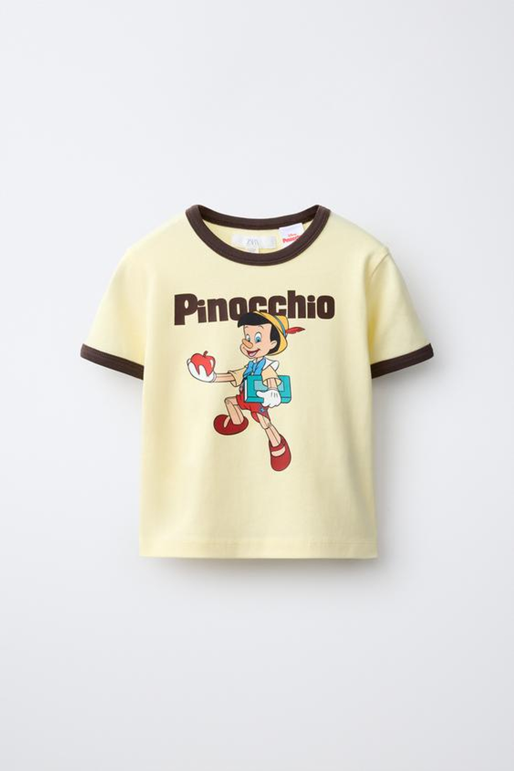 ZARA ФУТБОЛКА С ПРИНТОМ PINOCCHIO © DISNEY, ВАНИЛЬНЫЙ