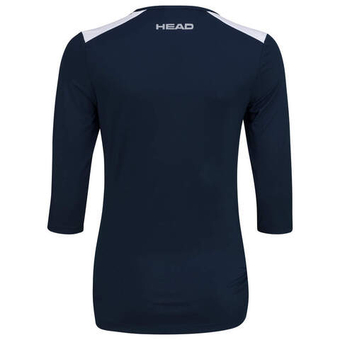 Женская теннисная футболка с длинным рукавом Head Club 22 Tech 3/4 Shirt W - dark blue