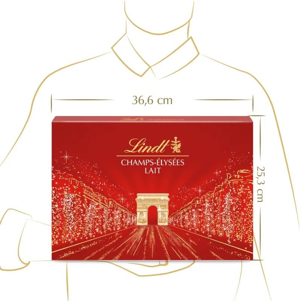 Шоколадные конфеты ассорти Lindt Champs-Elysees, молочный шоколад с начинкой, 482 г