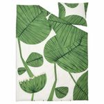 Комплект постельного белья IKEA KUNGSCISSUS (КУНГСКИССУС), Односпальный, Белый с рисунком, 150x200, 50x80 см