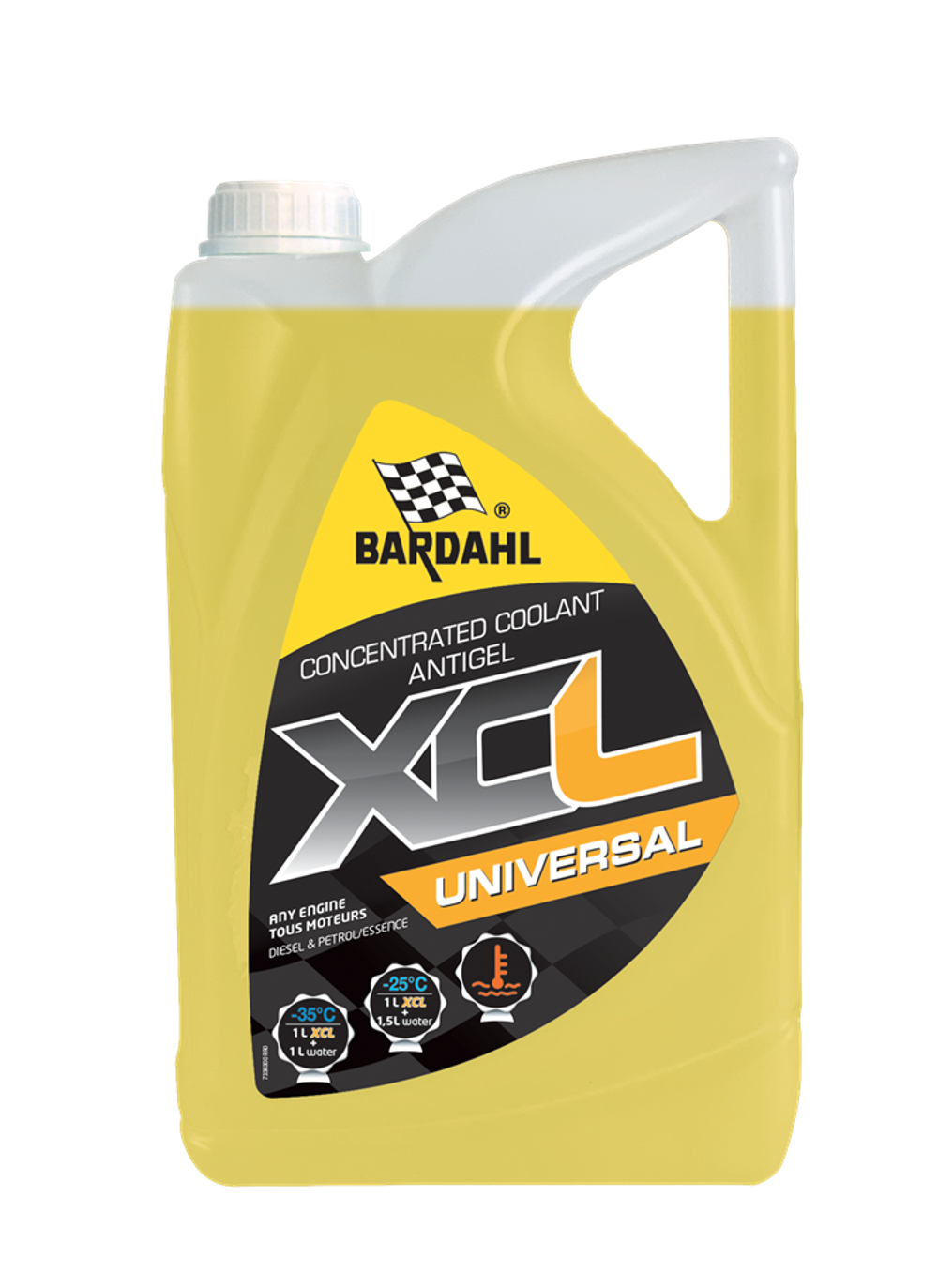 Универсальный антифриз Bardahl 7103 XCL UNIVERSAL желтый 5 л