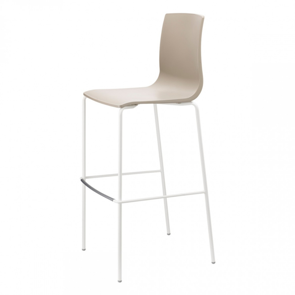 Стул барный пластиковый Scab Design Alice Barstool, лен, тортора
