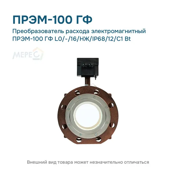 Преобразователь расхода электромагнитный ПРЭМ-100 ГФ L0/-/16/НЖ/IP68/12/C1 Bt