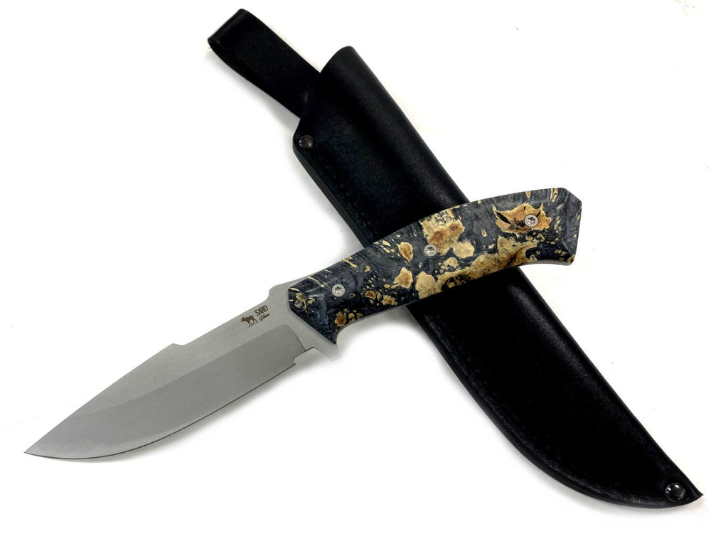 Нож Егерь, сталь Bohler K110, кап клена