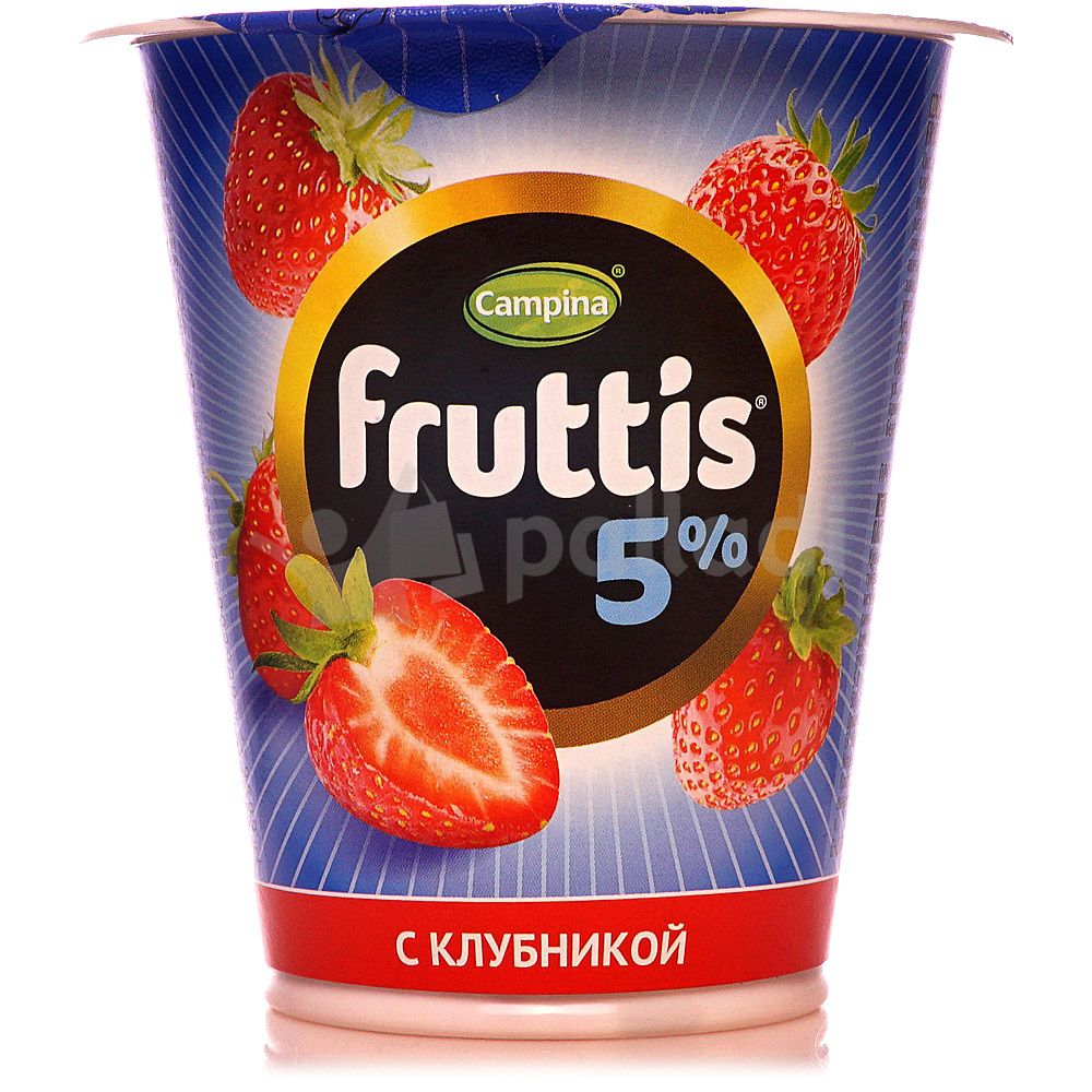 Йогурт "Фруттис" 290г клубника стакан