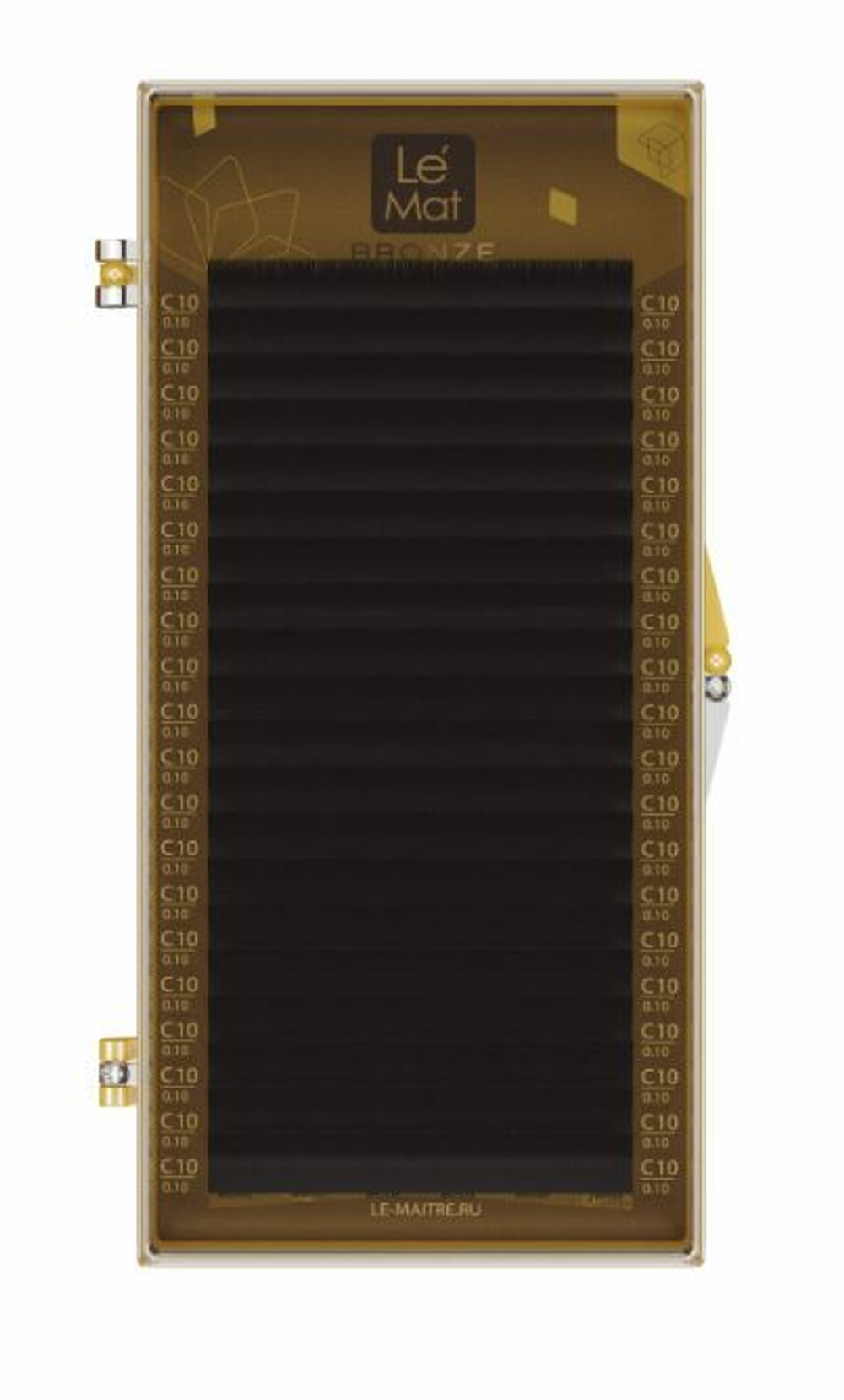 Ресницы Коричневые Le Maitre DARK CHOCOLATE (20 линий) МИКС, L 0.07 7-13 мм