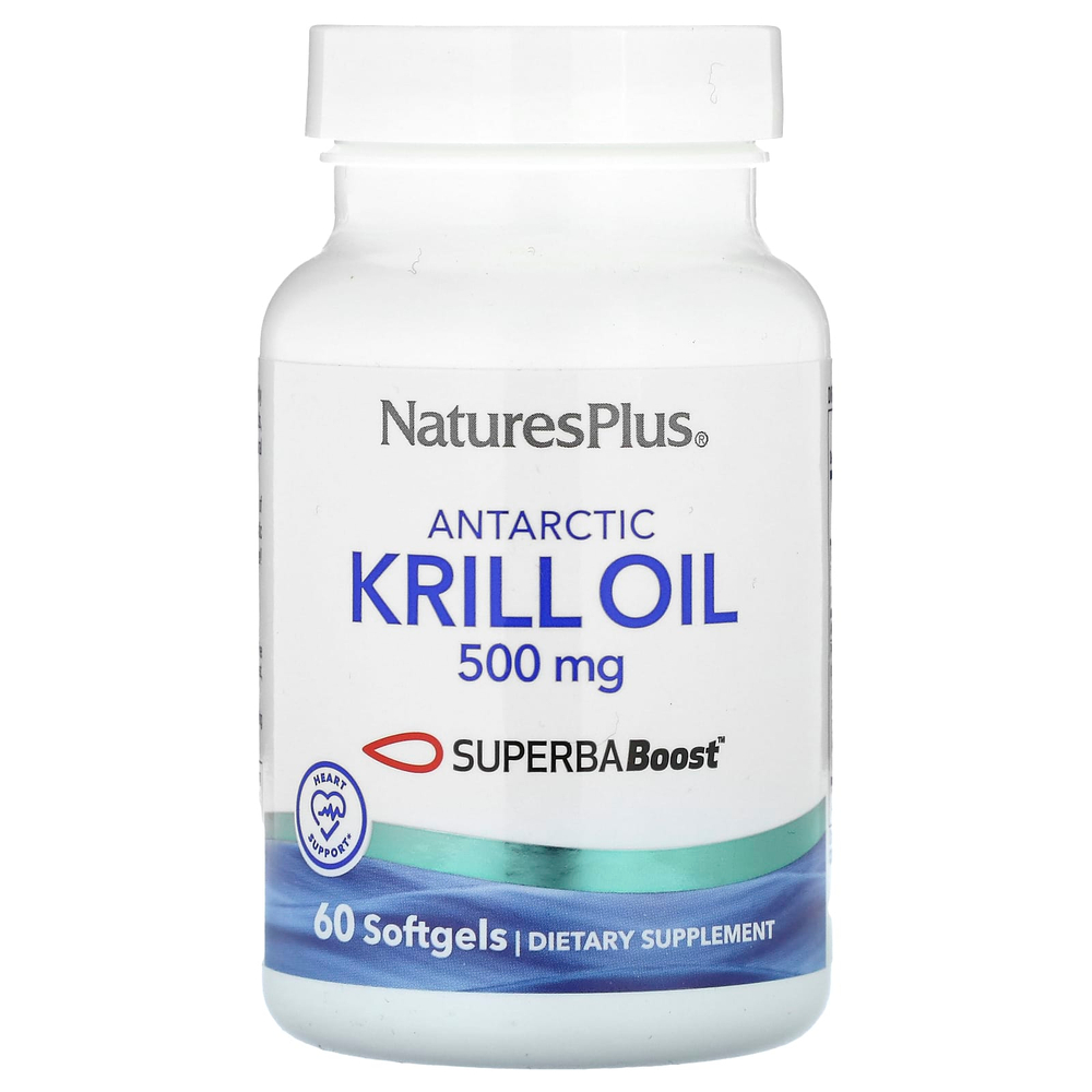 NaturesPlus, масло антарктического криля, 500 мг, 60 капсул