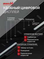 Вытяжка встраиваемая MWDC60TL Black Инвертор 1200м3/ч Черная, управление жестами, полновстраиваемая