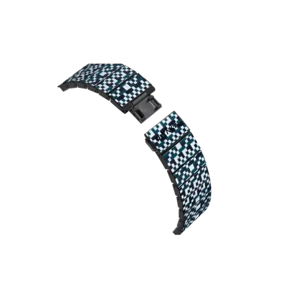 Хромированный ремешок Pitaka Dreamland для Apple Watch (лестница / мозаика)