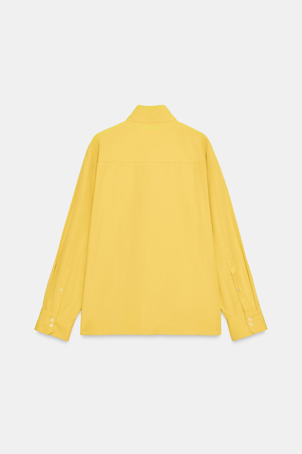 РУБАШКА ИЗ ПОПЛИНА С ДВУБОРТНОЙ ЗАСТЕЖКОЙ — ZW COLLECTION — ZARA