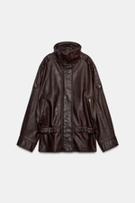 КУРТКА-БАЙКЕР ИЗ ИИСКУССТВЕННОЙ КОЖИ — ZW COLLECTION — ZARA