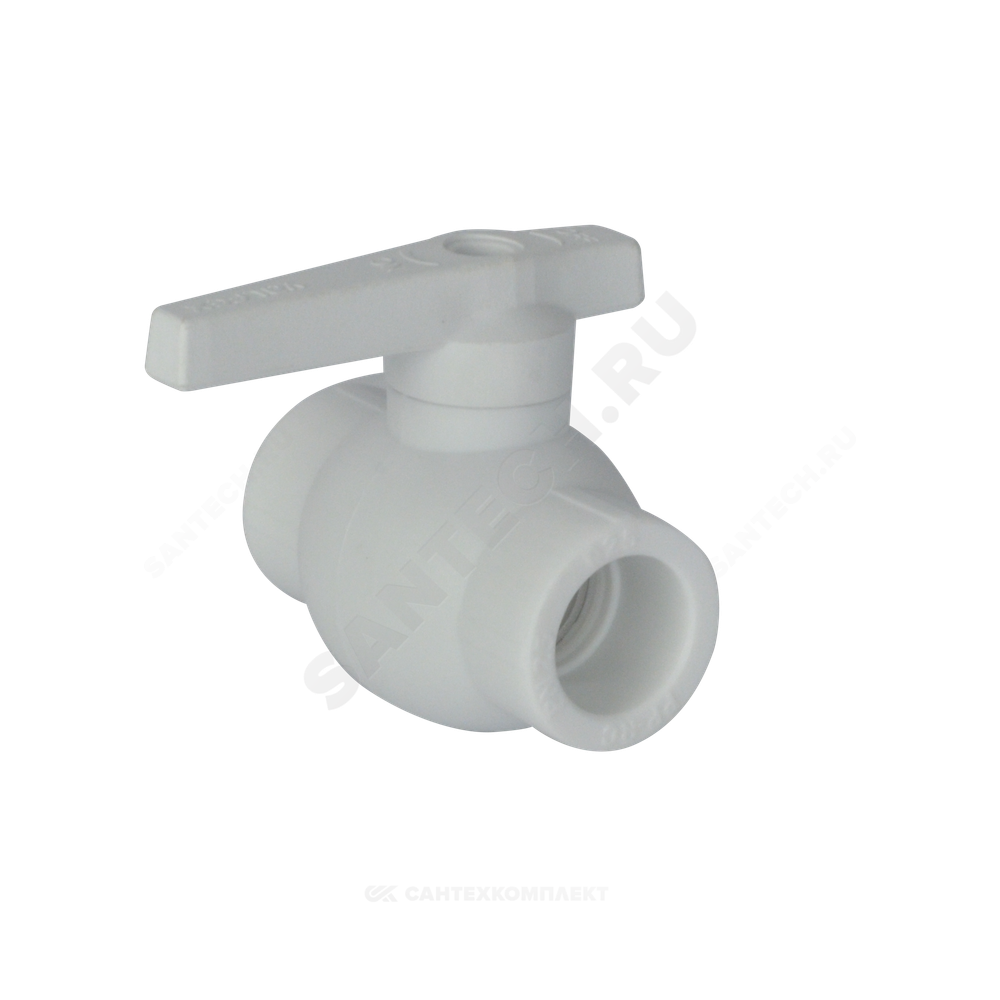 Кран шаровой PP-R белый Дн 63 внутренняя пайка VALFEX 10144063
