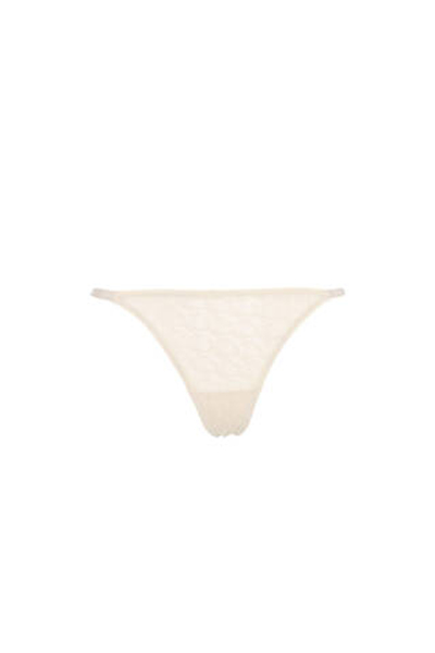 Кружевные стринги Guess Underwear - бежевый(O3BE18 KBXA0)