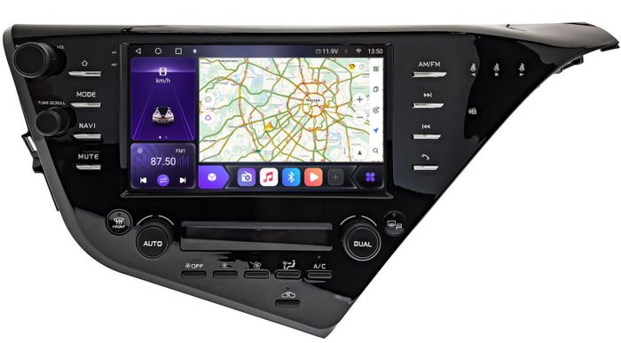 Магнитола для Toyota Camry 70 2017-2020 (c JBL и климатом на ШГУ) - Kuberg SF-9695 QLed, Android 12, Быстрая, CarPlay, 4G SIM-слот