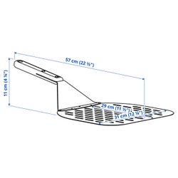 IKEA HAVSTULPAN  (ИКЕА ХАВСТУЛПАН)  -  Лопата для пиццы - нержавеющая сталь/бук 57 см