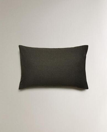 ZARA HOME НАВОЛОЧКА ИЗ СМЕСОВОГО КАШЕМИРА, СЕРЫЙ
