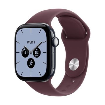 Смарт-часы Apple Watch Series 12 GPS + Cellular 42mm Night Blue Ceramic, Burgundy Sport Band, размер M/L
