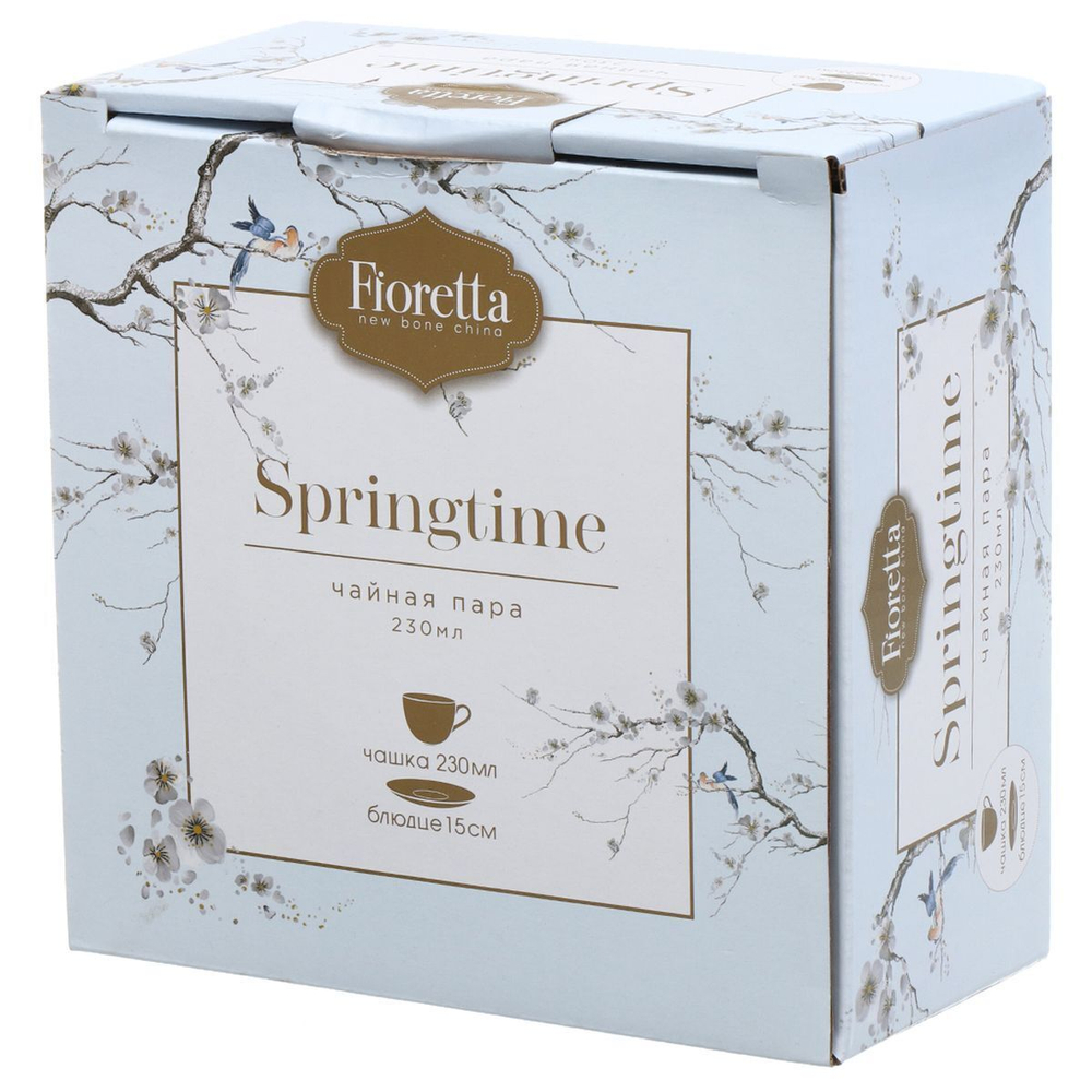 Чайная пара фарфор, 2 пр, 1 перс, 230 мл, Fioretta, Springtime, TDS630