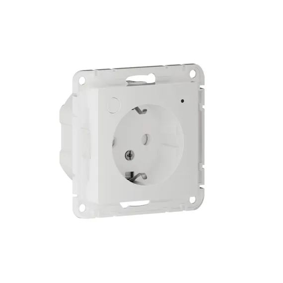 Розетка с заземлением и защитными шторками Systeme Electric AtlasDesign Smart Белый ATN000145Z