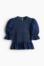 Джинсовая блузка со сборками - H&M