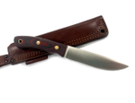 Нож Praiter, N690 конв., микарта красно-черная, 246.2154