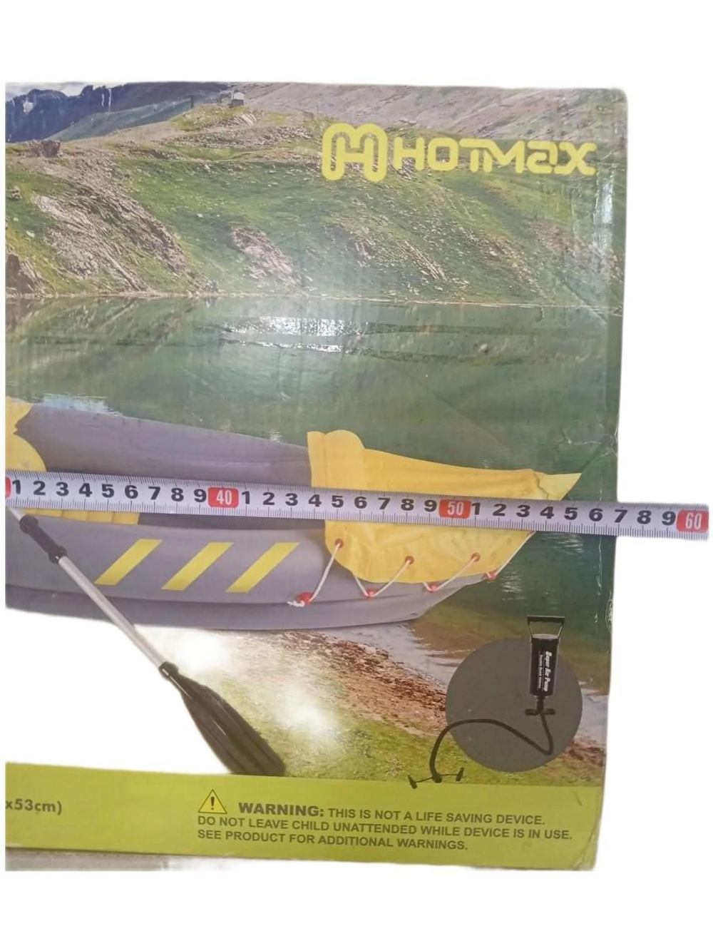 Каяк надувной HOTMAX PVC kayak x2 Yellow-Gray