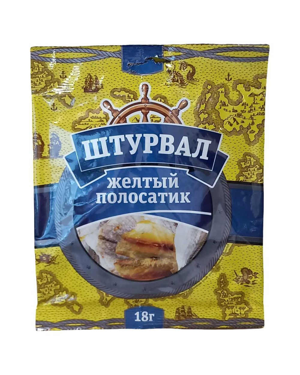 Желтый "Штурвал" полосатик 18 г