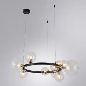 Подвесная люстра 10*G9 A7790SP-10BK белый/черный Vincent Arte Lamp
