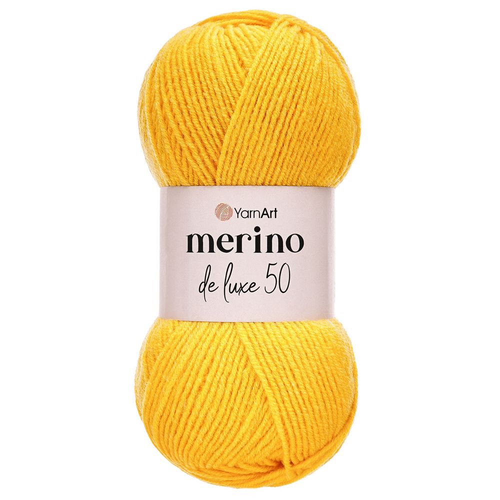 Пряжа YarnArt (ЯрнАрт) Merino de Lux / уп.5 мот. по 100 г, 280м, 586 горчичный