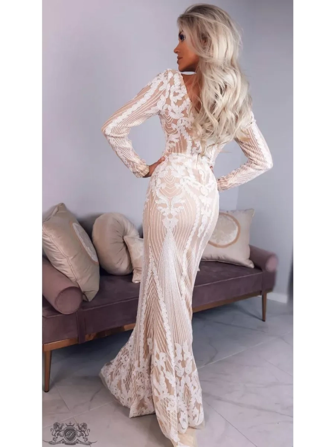 шикарное белое макси платье с пайетками + plus size