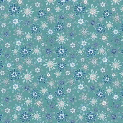 Ажурный снегопад на бирюзовом фоне