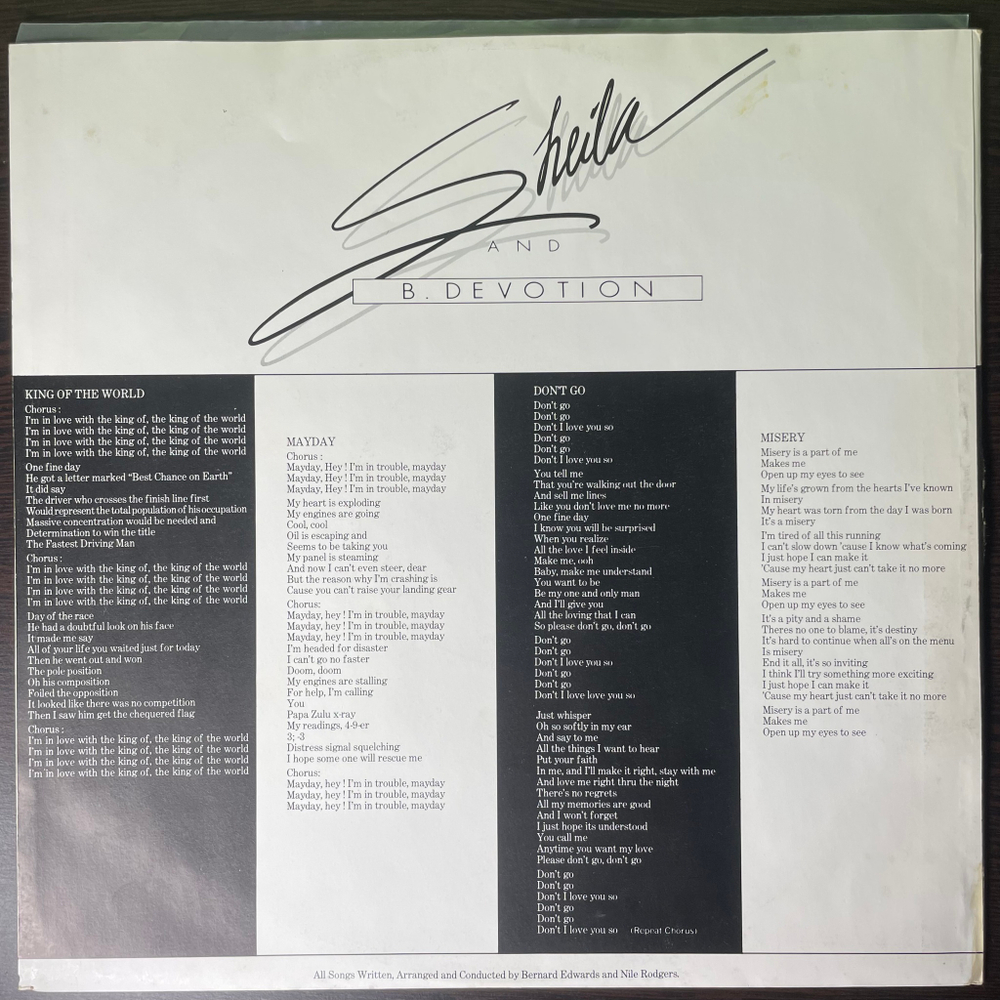 Sheila And B. Devotion ‎– King Of The World (Франция 1980г.)