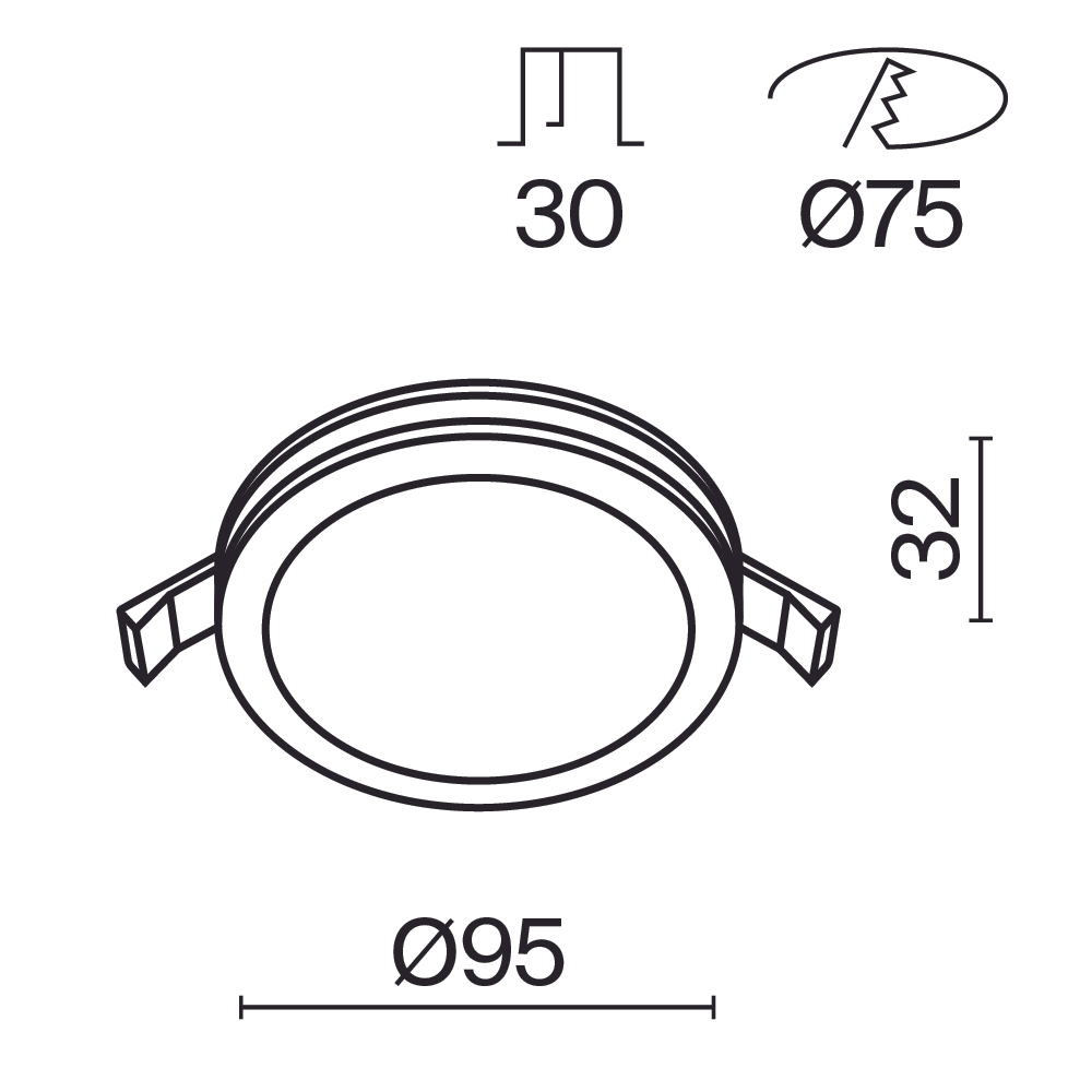 Встраиваемый светильник Technical DL303-L12B